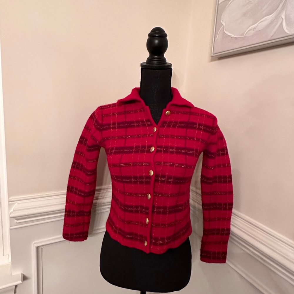 Karen Scott wool button down cardigan